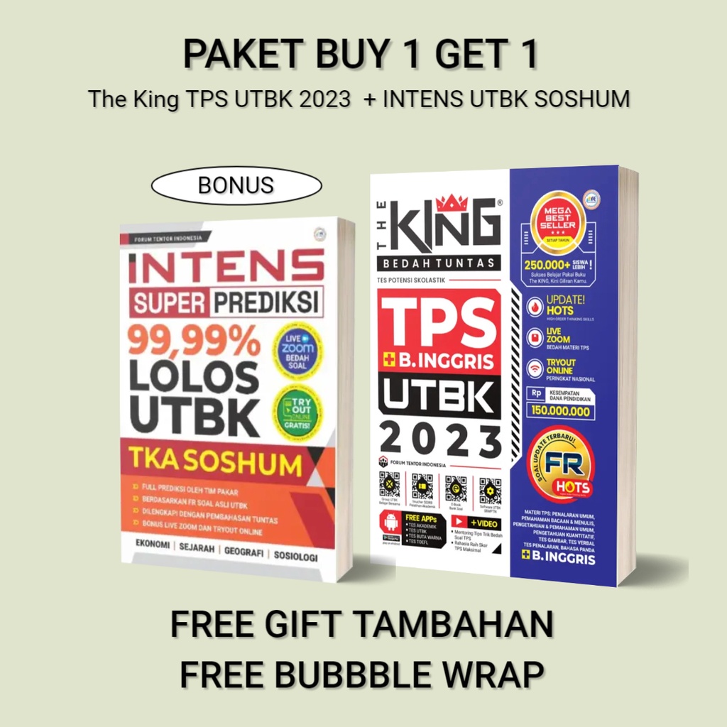 The King SBMPTN 2023 The KING SBMPTN SAINTEK 2023 THE KING SBMPTN SOSHUM 2023 THE KING TPS UTBK 2023 BUKU SBMPTN 2023-TPS + INTENS SOSHUM