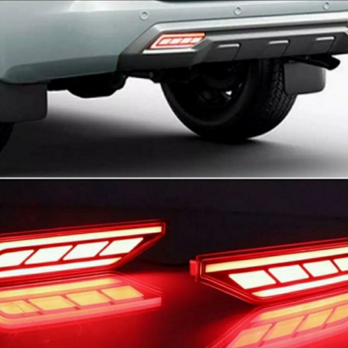 Lampu LED Reflector Bumper Belakang Pajero Sport 2021