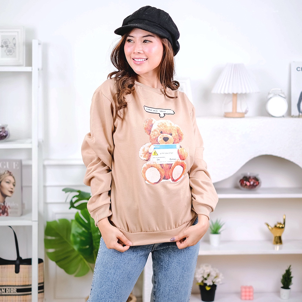 GSC - EMBRACE TEDDY BEAR // SWEATER CREWNECK WANITA