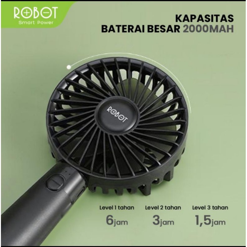 Robot RT-BFS1 Mini Fan Portable Emergency - Kipas Mini Robot RT BFS1 Original