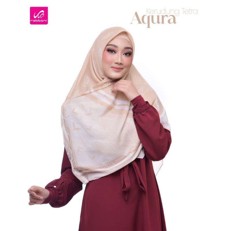 Kerudung Segi Empat Rabbani Tetra Aqura