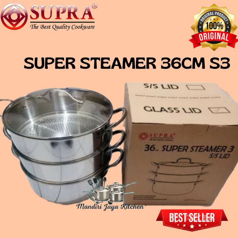 SUPRA Super Steamer 36cm susun 3/panci susun