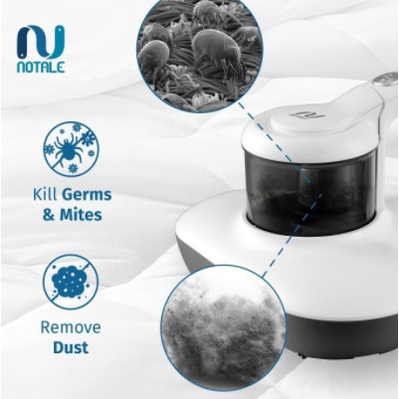 Notale UV Anti Dust Mite Vacuum Cleaner HEPA Filter Penyedot Debu dilengkapi UV Sterill 14000Pa Sedot Kuat Remah Makanan Debu  Rambut Kill Germs &amp; Mites Sterilisasi 99,99%. Ranjang Bantal Karpet