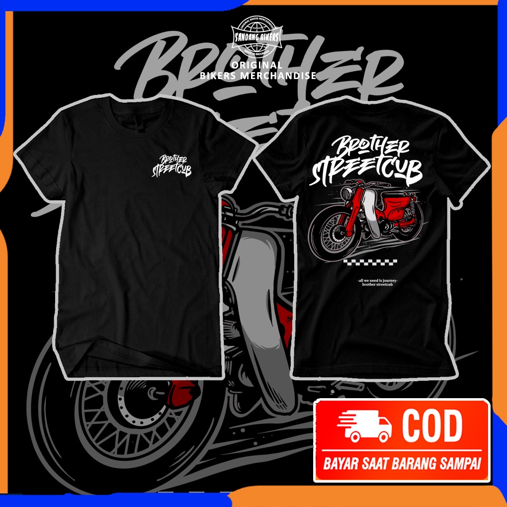 kaos motor touring riding kopdar komunitas brother streetcub merah