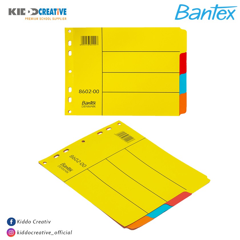 

Bantex Cardboard Divider 180x215mm (4 Divider) #8602-00