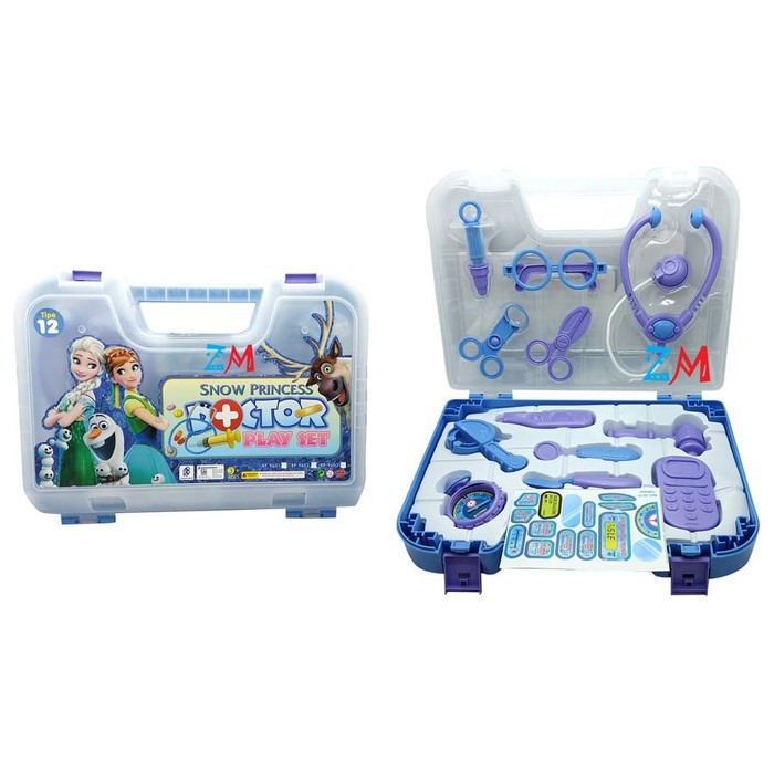 Mainan Edukasi Dokter Dokteran  Koper Karakter Lucu Frozenn BP 9602 Dokter Playset Koper  - Hadiah Mainan Anak Family Game Perlengkapan Kesehatan