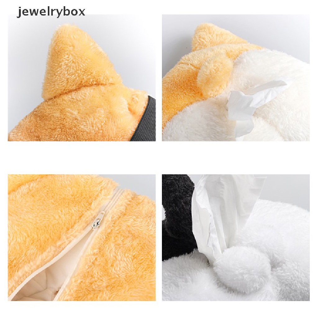 Kotak Tisu Bentuk Pantat Anjing Corgi Untuk Kursi Mobil