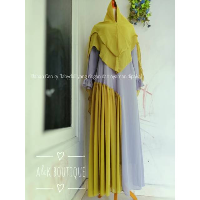 20 Inspirasi Baju  Gamis  Warna Hijau  Lemon  Luciii Kuvsvet