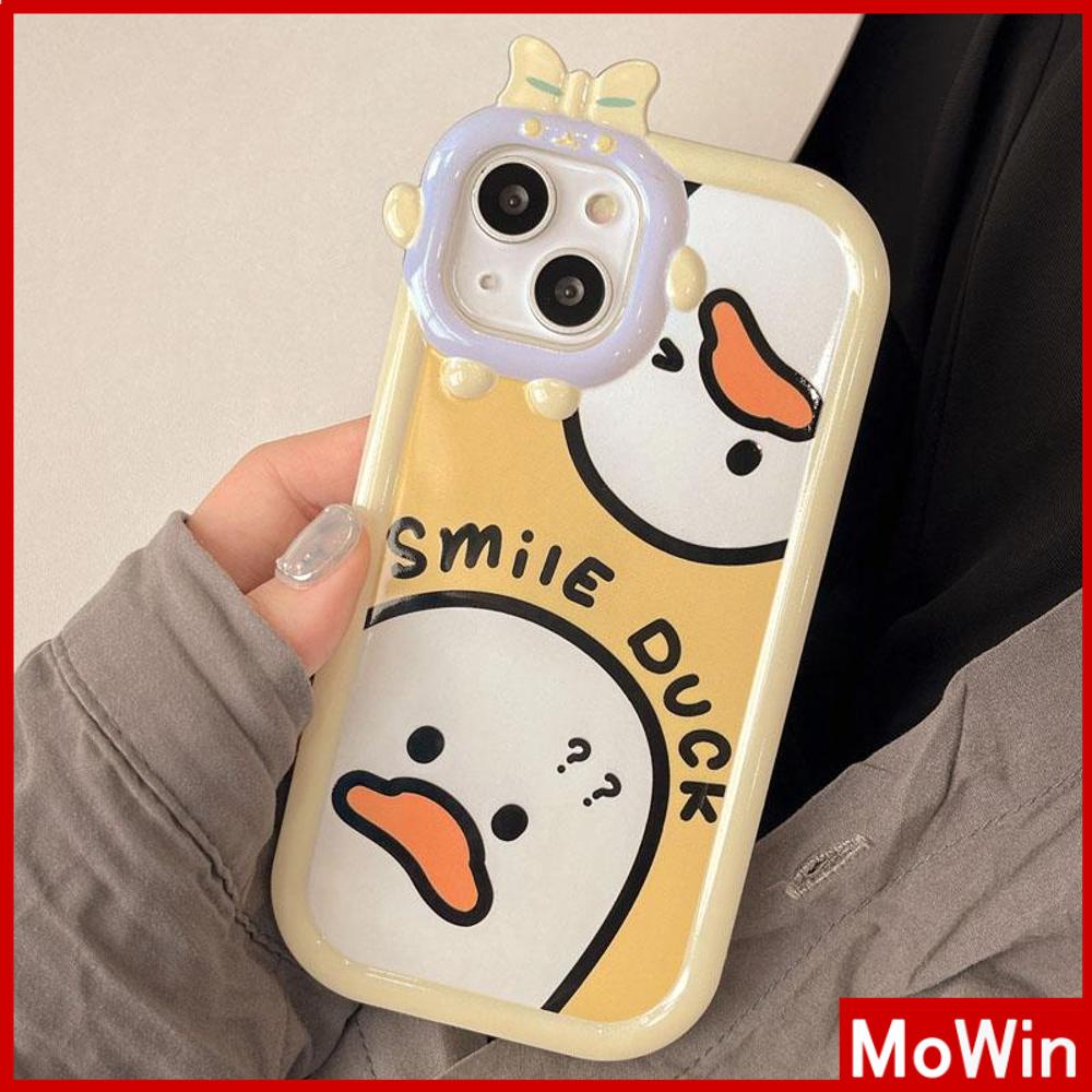 iPhone Case Silicone Soft Case Clear Case Airbag Shockproof Protection Camera Shiny Feel Cartoon Duck Cute Compatible For iPhone 11 Pro Max 13 Pro Max 12 Pro Max 7Plus xr XS Max