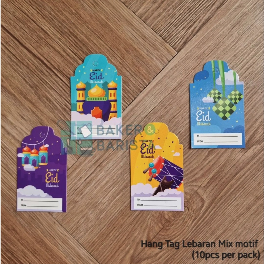 

Hang Tag lebaran mixed 10pc / pack gantungan label hampers