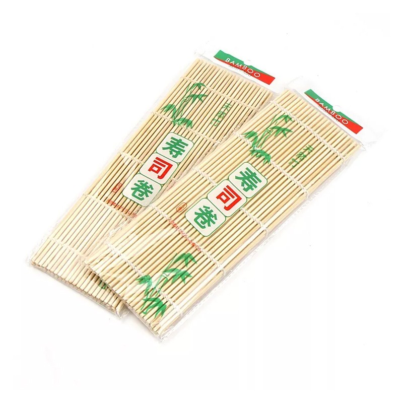Cetakan Sushi Roll Mat Alat Pembuat Sushi Bambu Bamboo Rolling Mat Kimbab Penggulung Nasi Kepal Nori Onigiri Sushi Rice Mold Bento Maker ROLLER Tikar Bambu Alas Gulung Sushi