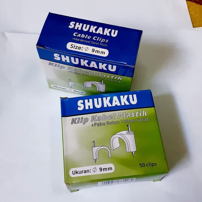 Klem Kabel 9mm Shukaku / Listrik / Paku Beton Klip