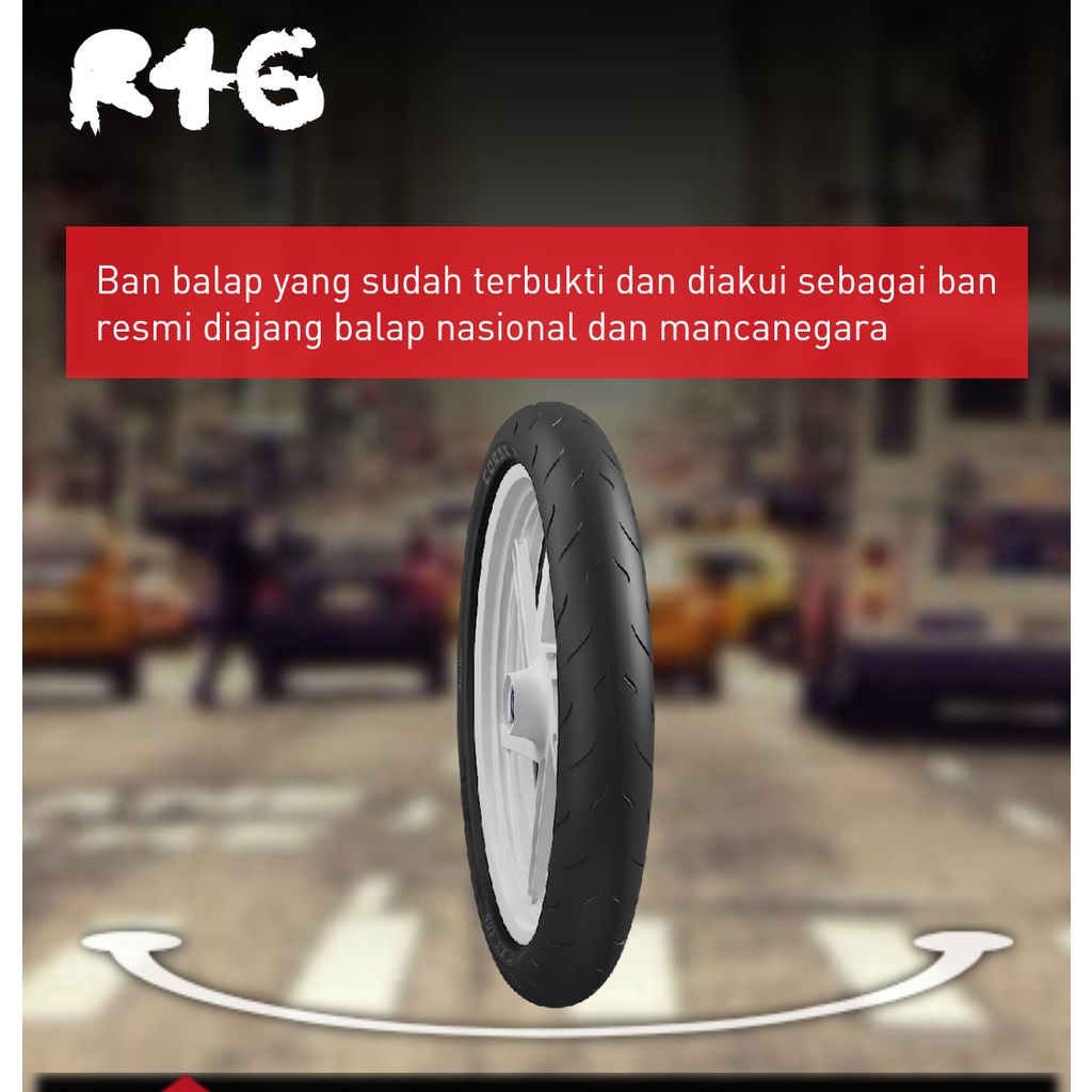 [Ready Stok] BAN CORSA PLATINUM  R46 - BAN TUBELESS BALAP / SOFT COMPOUND - [80/80,90/80,100/80] RING 14