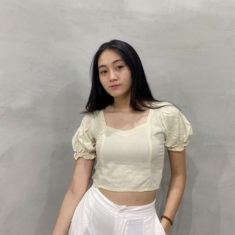 BEFAST - ZEC OOTD Blouse DITNA / Viola Crop Top / Blouse Crop Model terbaru / Pakaian Wanita Modis / Blouse Crop Polos / Fashion Wanita Remaja Kekinian / Atasan Lengan Pendek / OOTD Wanita Ala Style Korean / Blouse Trendy / Terlaris