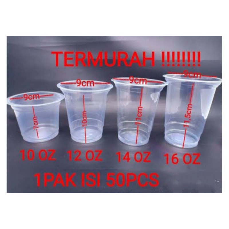 Gelas plastik 16 oz