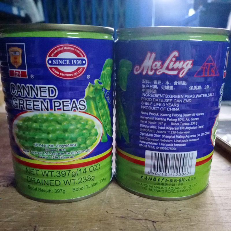 

Canned Green Peas/Kacang Polong Maling/kacang polong