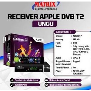 Receiver Matrix Apple DVB T2 Digital Full HD - Merah/Youtube