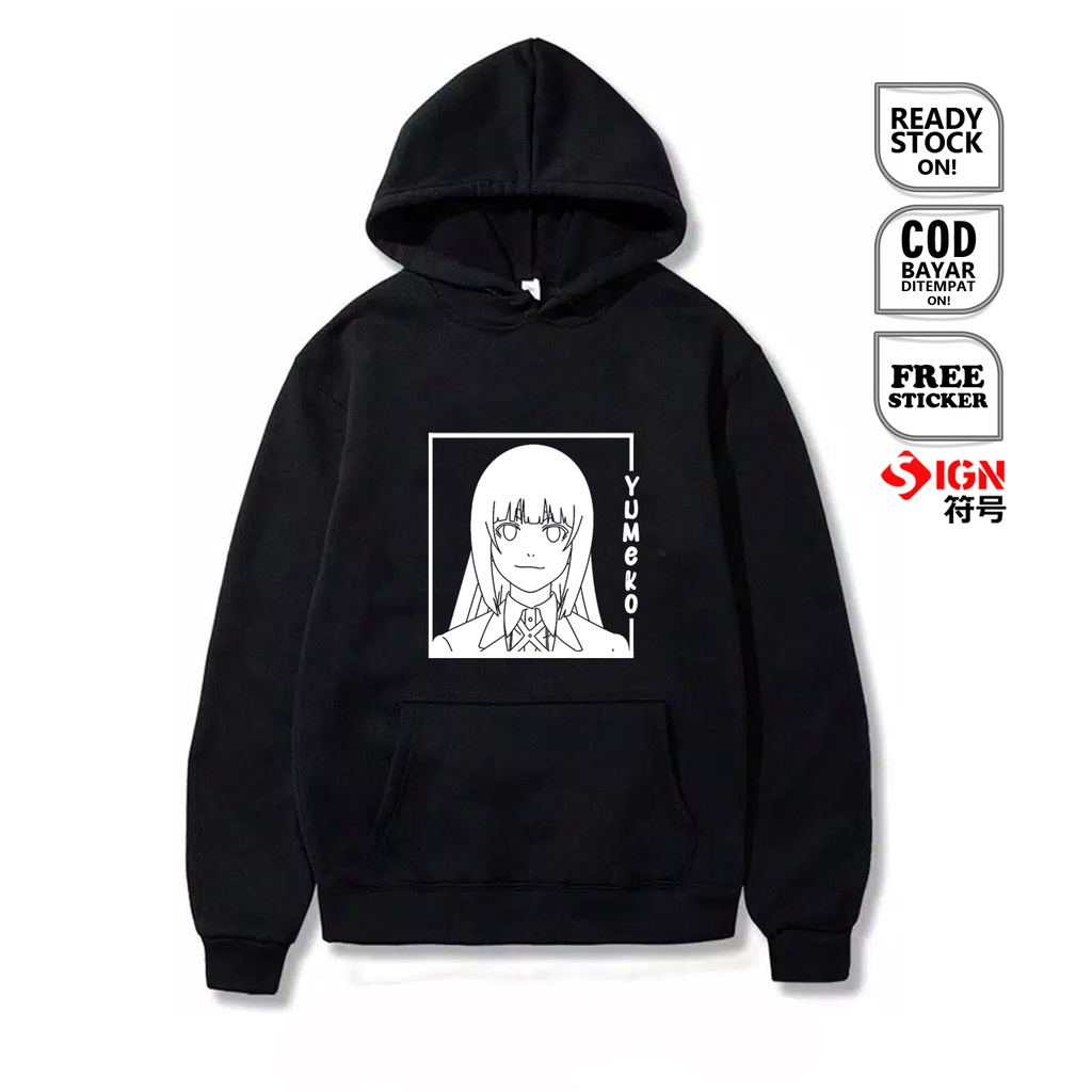 HOODIE WAIFU ANIME MANGA YUMEKO JABAMI KAKEGURUI WIBU OTAKU JAPAN CULTURE BAJU JEPANG COSPLAY KIRARI MOMOBAMI RIRIKA MARY SAOTOME RUNA YOMOZUKI - SIGN CLOTH