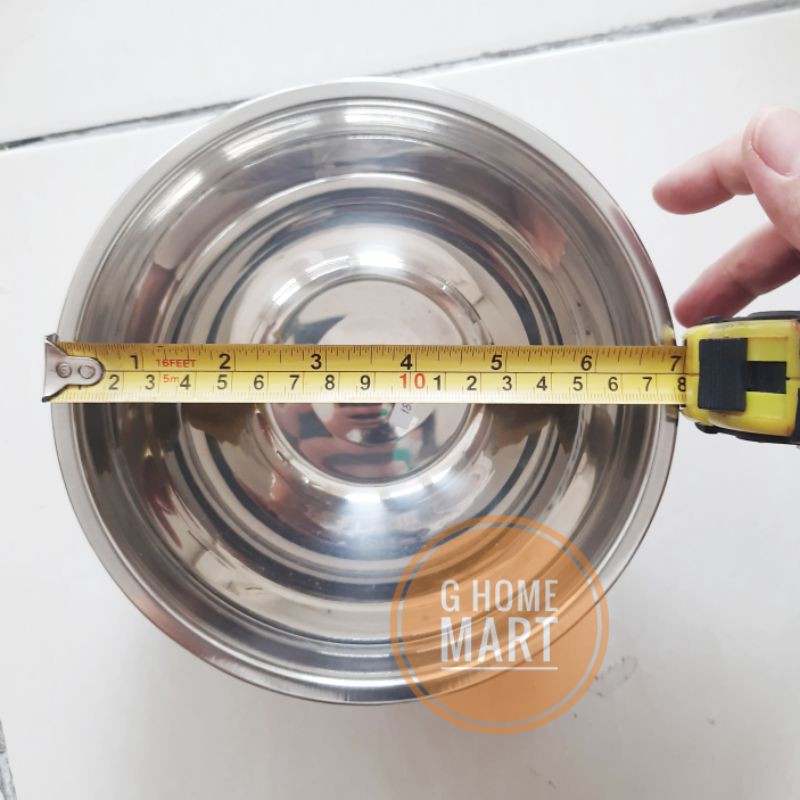 Mixing Bowl 18 cm/ Mangkok Baskom Adonan Stainless Steel