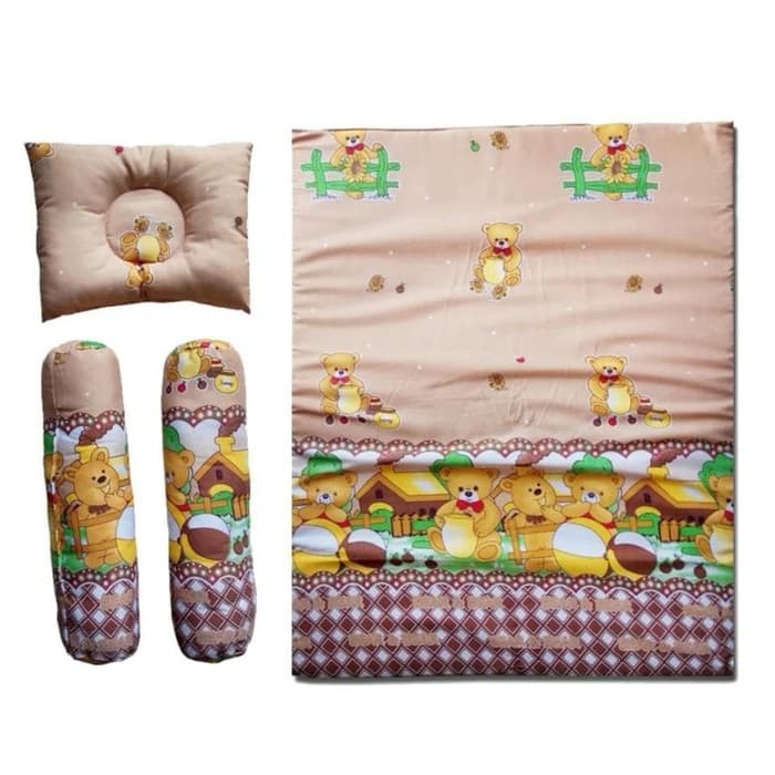 Bantal Guling Kasur Bayi set Ceria 4in1 Motif Random