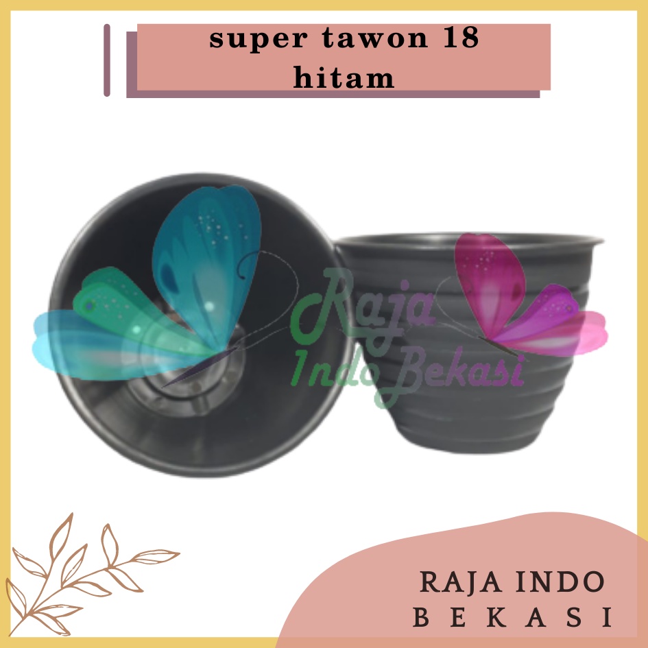 Pot Super Tawon 18 Hitam Garden Of Love Pot Tawon 18cm Mirip Pot Tawon Pirus 18 20 21 24 - Pot Tawon 18