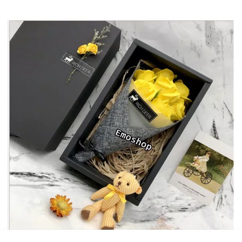 Buket Bunga Mawar Sabun + Boneka , Kado Ultah/ Wisuda/ Valentine Unik