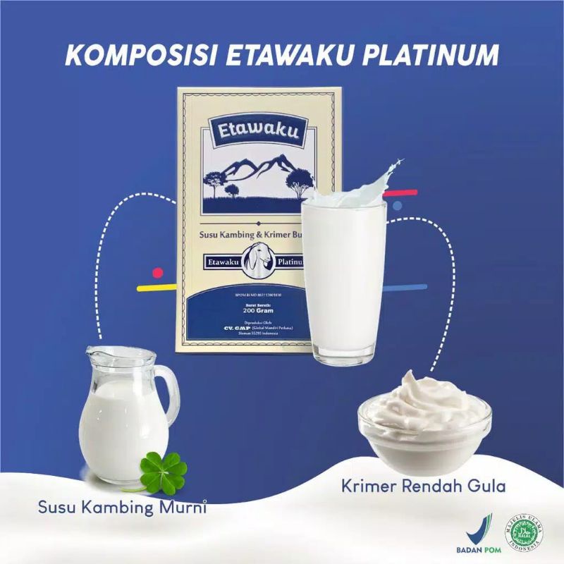 Etawaku Susu Kambing Etawa Platinum 200 gram - Susu Kambing Bubuk