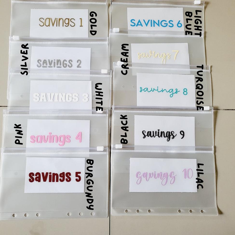 

(X2D6) ✯ Tambahan Pouch Budget Binder dengan label sticker //Produk@terupdate