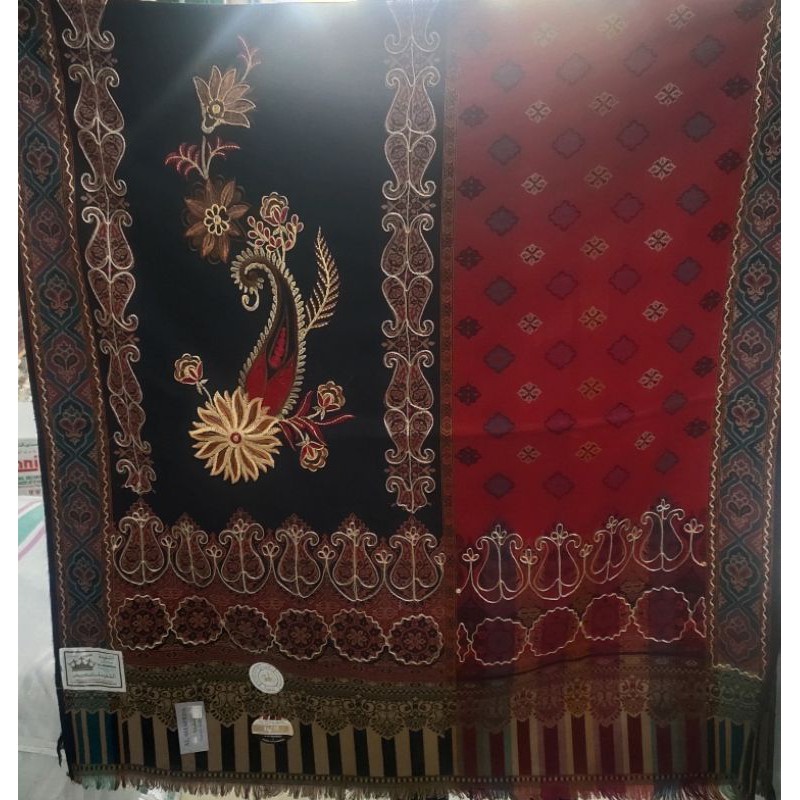 Sorban merah kashmiri bagus murah MOTIF RANDOM ACAK YA. WARNA TETEP MERAH