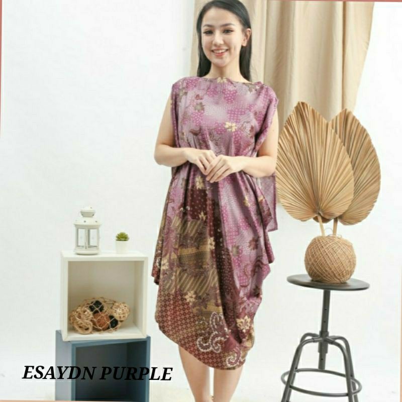 Batik Kaftan Dress Batik Ori Murah Vn 1040/kaftan Sevn1040