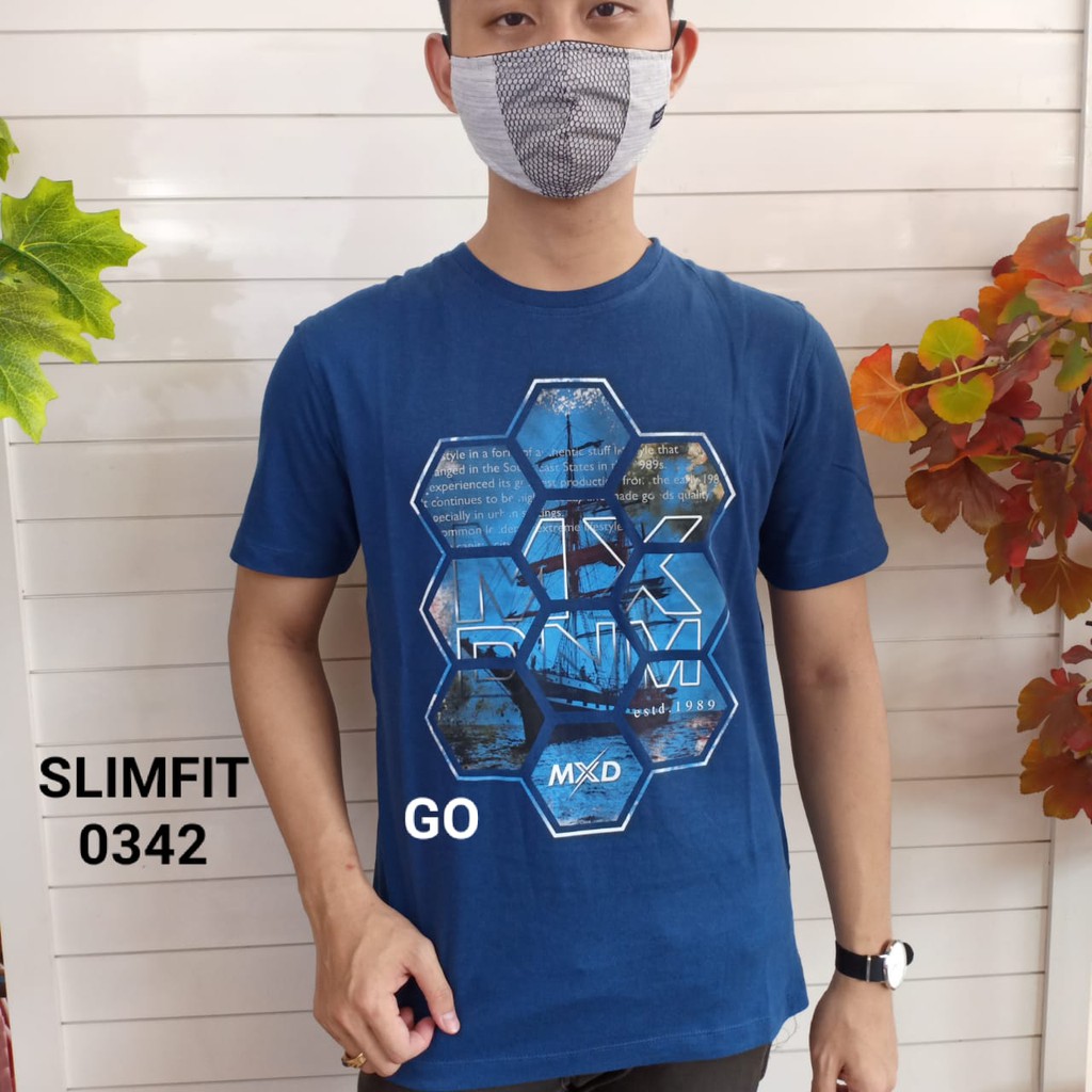 gof MAXMILLIAN KAOS D (Slimfit) Pakaian Pria Atasan Kaos Oblong Original Lengan Pendek