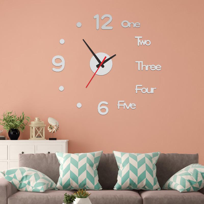 Diskon  Shop - J5076 Jam Dinding Besar DIY 3D /Jam DIY Diameter 40 / Jam Dinding Unik Dekorasi Rumah-4