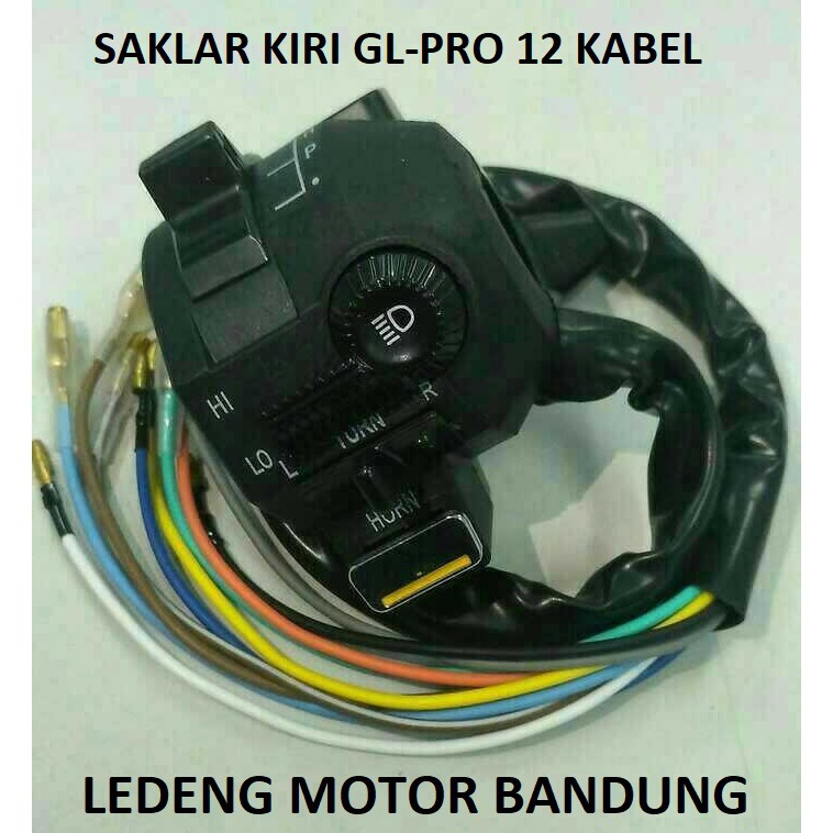 Saklar Kiri GL Pro 12 Kabel Switch Tombol Klakson Sen Lampu Dim Lokal