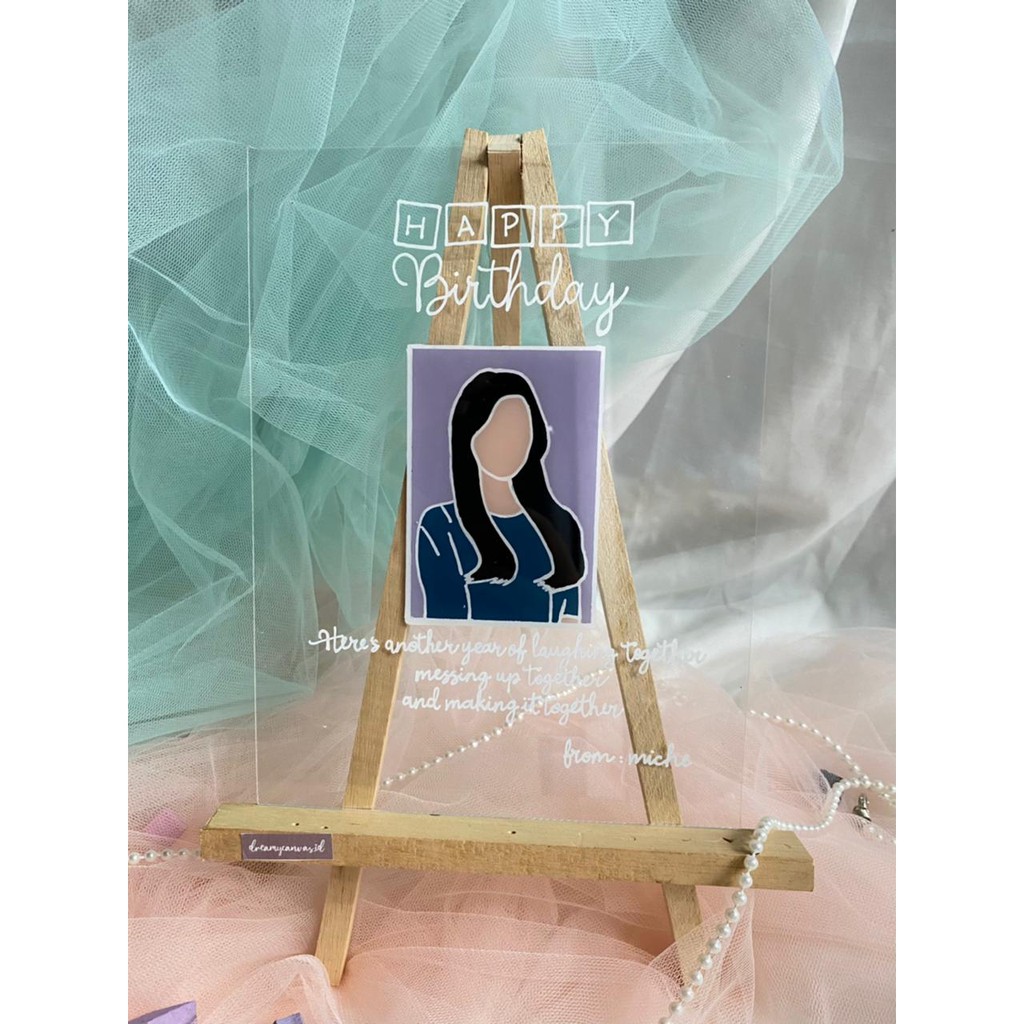 

Custom Acrylic Painting Illustration / Birthday Gift Akrilik