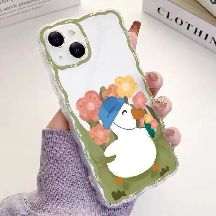 Soft Case Bahan TPU Desain Bebek Untuk Iphone 13 12 Mini 11 Pro X XR XS Max SE 2020 6 6S 7 8 Plus