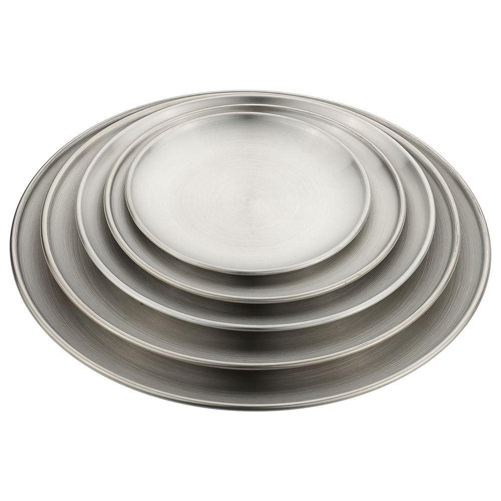 Populer Bone Spitting Dish Stainless Steel Peralatan Makan Kue Dessert Buah Daging Metal Dining Disc