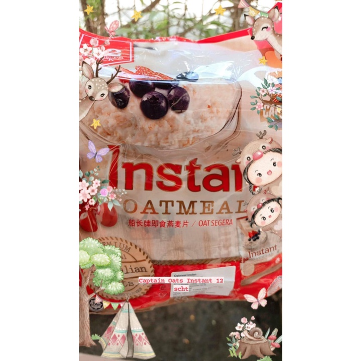 

Captain Oats Instant Oatmeal 12 sachet x @40 gram (480 gram) MERAH