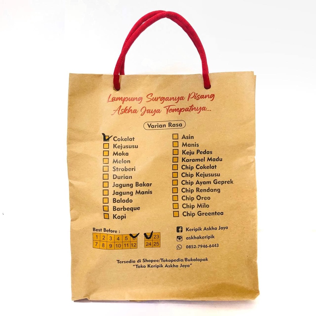 Keripik Pisang Lampung Askha Jaya Kemasan Paperbag (4pcs)