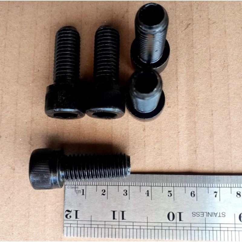 M12X30 BAJA / BAUT L BAJA M12 x 30 / BAUT L BAJA M12X30 BAUT L 12X30 3CM FULL DRAT KUNCI L10 / PANJA