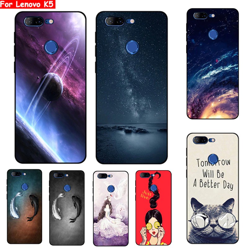 Terlaris 5.7" Case For Lenovo K5 K350t Cases Starry sky Soft Silicone TPU Back Cover LenovoK5 Phone