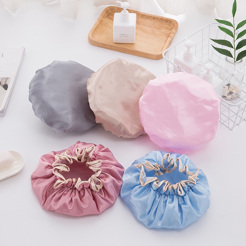 KAISSO - SHOWER CAP PREMIUM | TOPI MANDI WATERPROOF | HAIR CAP PENUTUP KEPALA | SHOWER CUP CAP MANDI CREAMBATH PLASTIK TUUTP KEPALA TOPI MANDI SHOWERCUP SHOWERCAP PREMIUM