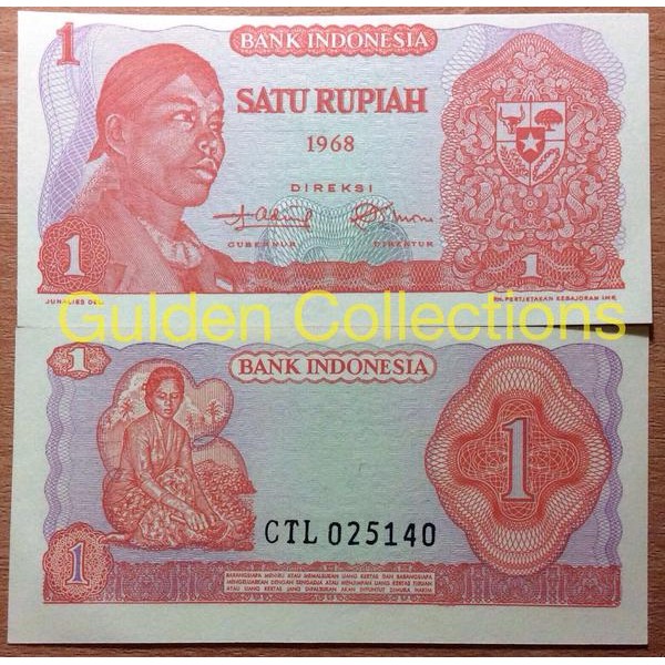 Uang Kuno 1 Rupiah Sudirman Tahun 1968