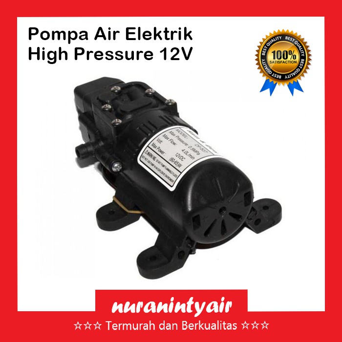 Pompa Air DC 12V / Mesin Pompa Air Murah Elektrik High Pressure 60-65W