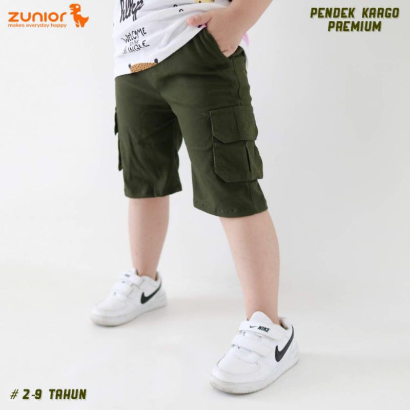 Pendek Cargo Anak Zunior Premium Army