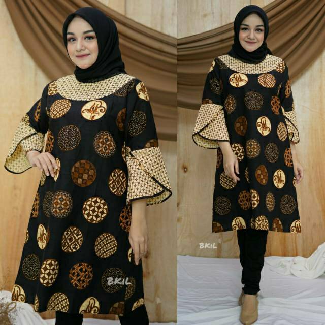  BATIK  TUNIK SHIBORI JUMPUTAN TERBARU size S 3L HRB026 