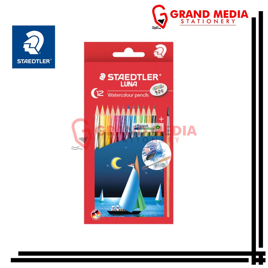

[GRAND MEDIA] COLOR PENCIL / PENSIL WARNA STAEDTLER LUNA WATERCOLOUR 12 WARNA PANJANG