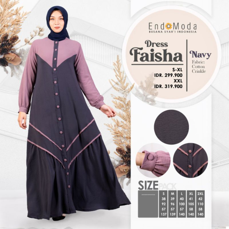 Endomoda Faisha/Gamis endomoda Faisha/endomoda terbaru