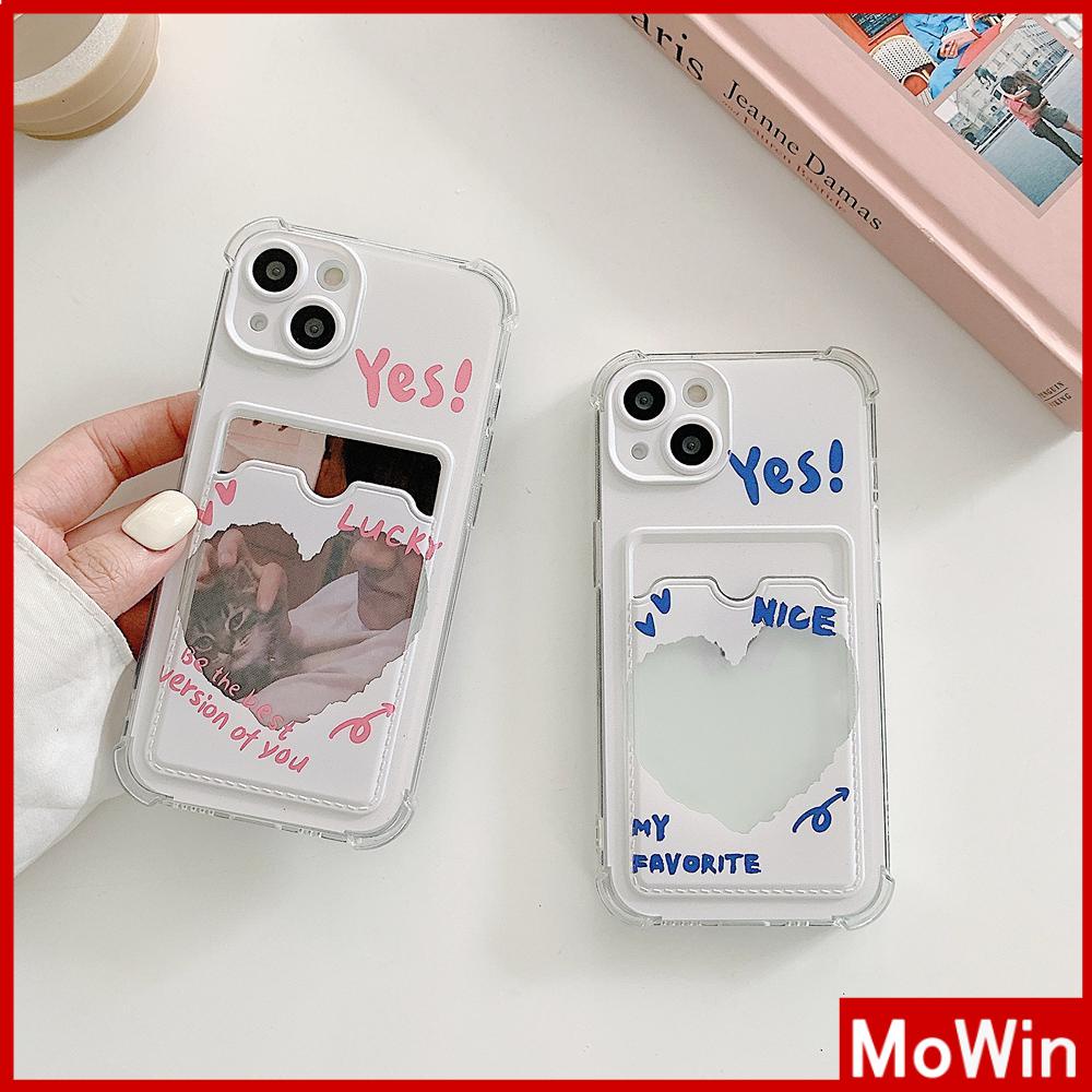 iPhone Case Card Holder Silicone Soft Case Clear Case Card Storage Airbag Shockproof Protection Camera Cute Compatible For iPhone 11 Pro Max 13 Pro Max 12 Pro Max 7Plus xr XS Max