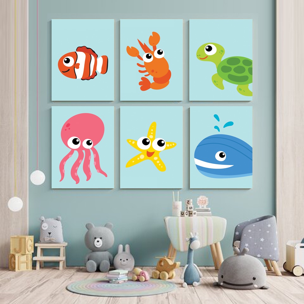 Hiasan Dinding Kamar Bayi (A4) Pajangan Anak Dekorasi Bayi Wall Decor Tema Pajangan Bayi - A&amp;M