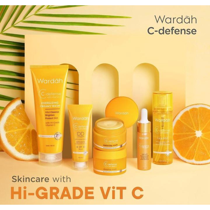 `ღ´ PHINKL `ღ´ ᘺᗩᖇᕲᗩᕼ Wardah c defense series vitamin c / face mist creamy wash whip foam DD Cream moisturizer serum